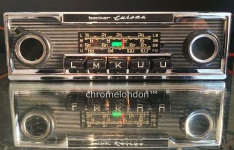 BECKER EUROPA LMKU Pinstripe Vintage Classic Car FM Radio +MP3 seeVideo MERCEDES 113 107 SL PORSCHE