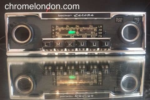 BECKER EUROPA LMKUUU (3XFM) Vintage Chrome Classic Car FM Radio MP3 RESTORED seeVideo WARRANTY MERCEDES 113 PAGODA 107 SL PORSCHE 911 FERRARI 365