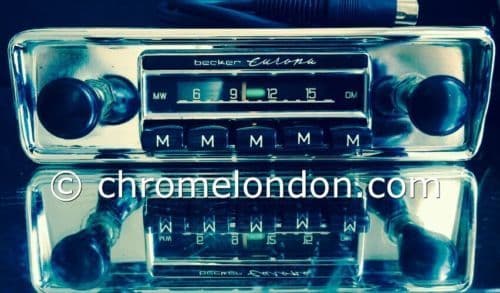 BECKER EUROPA M Vintage Chrome Classic Car MW Radio MP3 seeVideo
