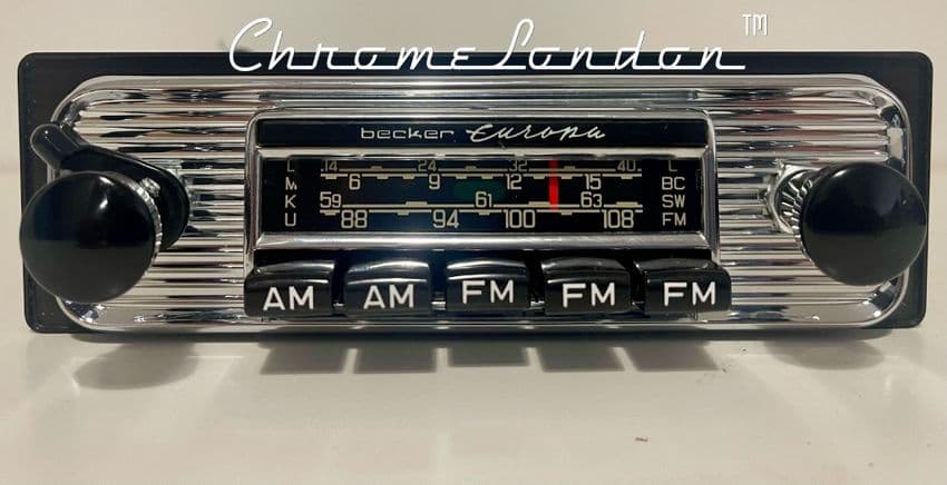 BECKER EUROPA US Vintage Chrome Classic Car FM Radio +MP3 MINT MERCEDES 190 SL