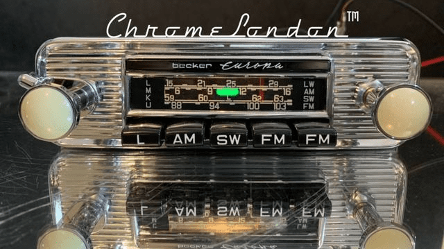 BECKER EUROPA US Vintage IVORY Chrome Classic Car FM Radio +MP3 MINT MERCEDES 190 SL (1)