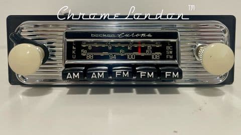 BECKER EUROPA US Vintage IVORY Chrome Classic Car FM Radio +MP3 MINT MERCEDES 190 SL