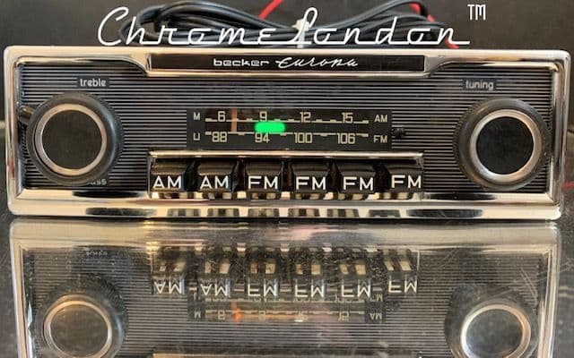 BECKER EUROPA (US) Vintage PINSTRIPE Classic Car FM Radio MERCEDES 113 107 116 PORSCHE  FERRARI