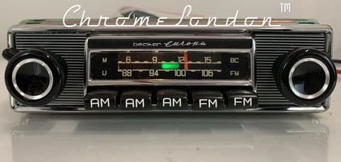 BECKER EUROPA US Vintage SLIM FACE Classic Car FM Radio MERCEDES 111 113 PORSCHE FERRARI ETYPE