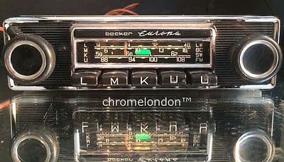 BECKER EUROPA Vintage Chrome Classic Car FM 108 Radio+MP3 seeVideo