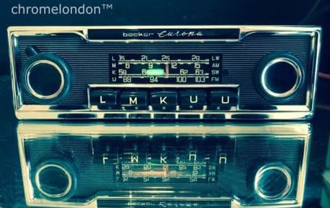 BECKER EUROPA Vintage Classic Car FM Radio +MP3 MINT RESTORED seeVideo 6M WARRANTYMERCEDES 113 PAGODA 107SL 116 600 GROSSER PORSCHE 911 FERRARI