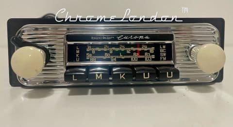 BECKER EUROPA Vintage IVORY Classic Car FM Radio +MP3 MERCEDES 190SL ASTON FERRARI JAGUAR ALFA