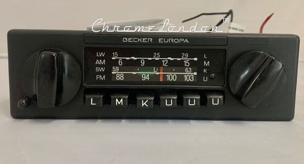 BECKER EUROPA Vintage MONOCHROME Cassic Car FM Radio +MP3 1980-90 MERCEDES 123 107 116 VW BMW