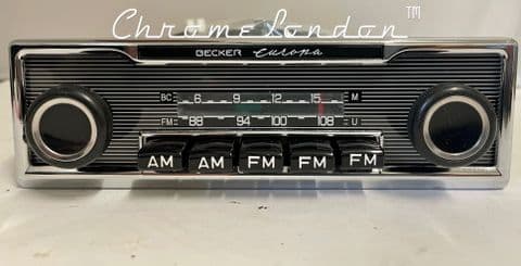 BECKER EUROPA (US) Vintage PINSTRIPE Classic Car FM Radio MERCEDES 113 107 116 PORSCHE