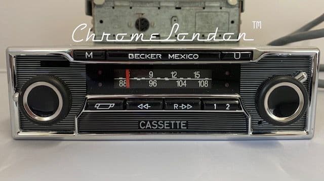 BECKER MEXICO 374 Vintage Chrome Classic Car STEREO Radio Cassette MERCEDES PAGODA PORSCHE FERRARI