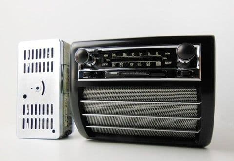 BECKER MEXICO VALVE Vintage Chrome Classic Car Radio +CONSOLE/SPEAKER MERCEDES PONTON
