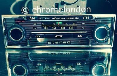 BECKER MEXICO VOLLSTEREO US Vintage Classic Car FM Radio Cassette MERCEDES 113 SL PORSCHE FERRARI