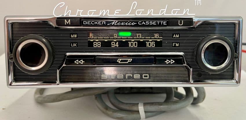 BECKER MEXICO VOLLSTEREO Vintage Classic Car FM Radio Cassette MP3 MERCEDES 113 SL PORSCHE FERRARI