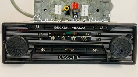 BECKER MEXICO VOLLSTEREO Vintage MONOCHROME Classic Car FM Radio Cass FERRARI PORSCHE ASTON