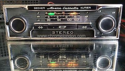 BECKER MONZA STEREO KURIER VINTAGE CLASSIC CAR FM RADIO CASSETTE +MP3 MINT RESTORED MERCEDES 113 PAGODA 107 SL 116 FERRARI DINO 365 PORSCHE 911 ETYPE