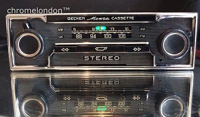 BECKER MONZA STEREO Vintage Classic Car FM Radio Cassette +MP3 *MINT* seeVideo 6 month warranty MERCEDES 113 PAGODA 107 SL 116 PORSCHE 911 FERRARI