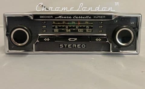 BECKER MONZA STEREO Vintage PINSTRIPE Classic Car Stereo Radio Cassette MERCEDES SL PORSCHE