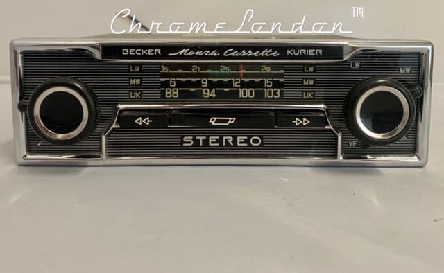 BECKER MONZA STEREO Vintage PINSTRIPE Classic Car Stereo Radio Cassette MERCEDES SL PORSCHE