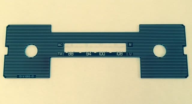 BECKER PINSTRIPE FACEPLATE DIAL US AM/FM