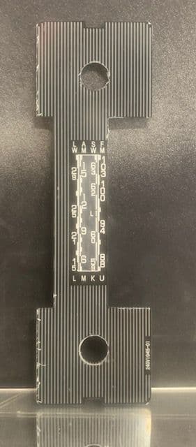 BECKER VERTICAL RHD PINSTRIPE FACEPLATE DIAL SCALE PANTERA, FERRARI