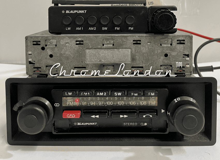 BLAUPUNKT BAMBERG USA ELECTRONIC VINTAGE FM RADIO CASSETTE +MIC 75-81 PORSCHE 911 930