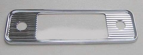 BLAUPUNKT CHROME FACEPLATE GROOVED NOS - SMALL UNIVERSAL