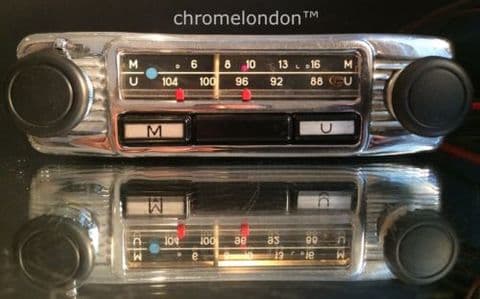 BLAUPUNKT COMPACT Vintage Chrome Classic Car FM MW Radio +MP3 see video