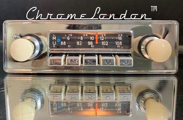 BLAUPUNKT DORTMUND DeLUXE Vintage Chrome Classic Car FM Radio MP3 MINT VW BMW PORSCHE 356 912 JAG