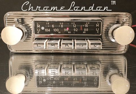 BLAUPUNKT DORTMUND DeLUXE Vintage Chrome Classic Car FM Radio PORSCHE jAG ASTON MG ALFA