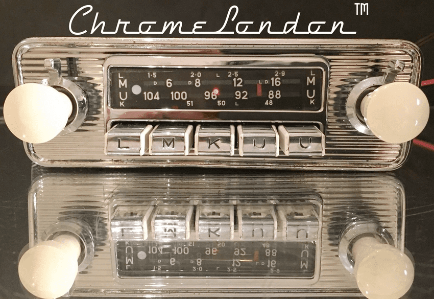 BLAUPUNKT DORTMUND DeLUXE Vintage Chrome Classic Car FM Radio PORSCHE jAG ASTON MG ALFA