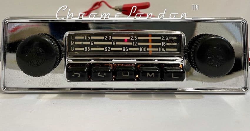 BLAUPUNKT EMDEN VW OEM Vintage CHROME Classic Car FM Radio  BEETLE BUS CAMPER KARMANN GHIA