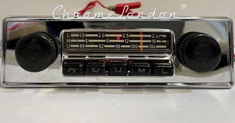 BLAUPUNKT EMDEN VW OEM Vintage CHROME Classic Car FM Radio BEETLE BUS CAMPER KARMANN GHIA
