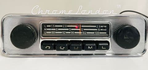 BLAUPUNKT EMDEN VW OEM Vintage Chrome Classic Car FM Radio MP3 BEETLE CAMPER BUS KARMANN GHIA