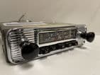 BLAUPUNKT ESSEN  6V/12V +/- Vintage Chrome Classic Car FM Radio  HEALEY MG JAGUAR PORSCHE 356 (1)