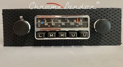 BLAUPUNKT FRANKFURT Basketweave Vintage Classic Car FM Radio +MP3 MINT RESTORED 65-73 PORSCHE 911