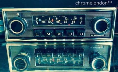 BLAUPUNKT FRANKFURT Pinstripe Vintage Classic Car FM Radio MP3 seeVideo RESTORED 6MONTH WARRANTY MERCEDES 113 SL PAGODA 107 PORSCHE 911 FERRARI DINO