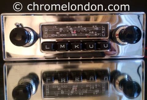 BLAUPUNKT FRANKFURT S Vintage Chrome Classic Car FM Radio MP3 PORSCHE ASTON MG JAGUAR