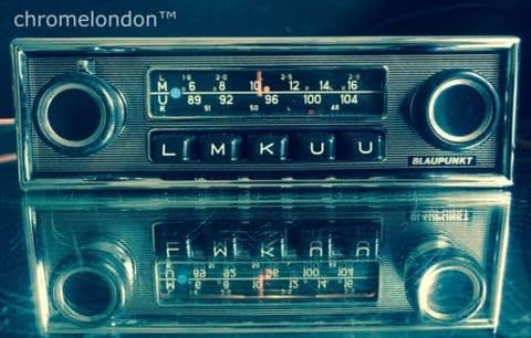 BLAUPUNKT FRANKFURT S Vintage Chrome Classic Car FM Radio +MP3 see video