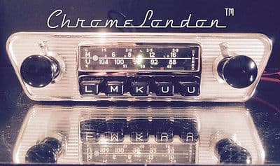 BLAUPUNKT FRANKFURT STEREO 12+/- Vintage Chrome Classic Car FM Radio MINT ETYPE MG ASTON PORSCHE