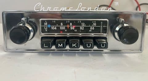 BLAUPUNKT FRANKFURT STEREO 12V+/- VINTAGE CLASSIC CAR FM RADIO +MP3 PORSCHE FERRARI ASTON JAG ROLLS