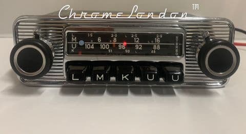 BLAUPUNKT FRANKFURT STEREO Vintage Chrome Classic Car FM Radio ROLLS SHADOW CORNICHE HEALEY ETYPE