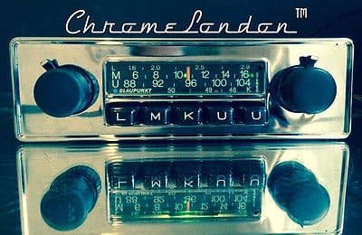BLAUPUNKT FRANKFURT STEREO Vintage Classic Car FM Radio +MP3 video MINT RESTORED + WARRANTY PORSCHE 911 912 FERRARI DINO 365 JAG ETYPE MG MASERATI