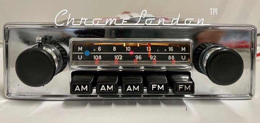 BLAUPUNKT FRANKFURT US Vintage Chrome Classic Car FM Radio PORSCHE FERRARI ALFA VW ETYPE