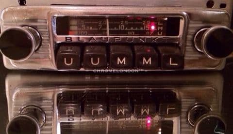 BLAUPUNKT FRANKFURT Vintage Chrome Classic Car FM Radio +AMP *FULLY WORKING*