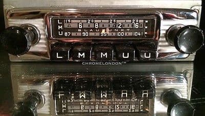 BLAUPUNKT FRANKFURT Vintage Chrome Classic Car FM Radio MINT FULLY WORKING video