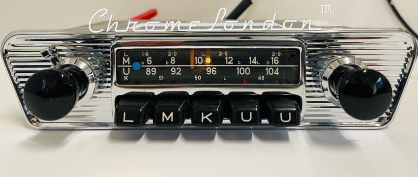 BLAUPUNKT FRANKFURT Vintage Chrome Classic Car FM Radio MP3 MINT JAG ETYPE ASTON DB FERRARI ALFA