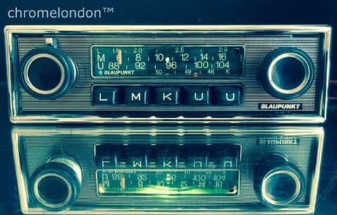 BLAUPUNKT FRANKFURT Vintage Chrome Classic Car FM Radio +MP3 see video