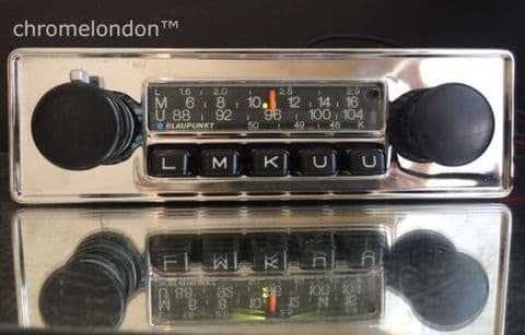 BLAUPUNKT FRANKFURT Vintage Chrome Classic Car FM Radio +MP3 seeVideo