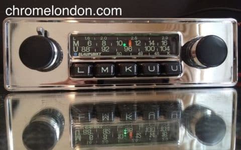 BLAUPUNKT FRANKFURT Vintage Chrome Classic Car FM Radio MP3 seevideo