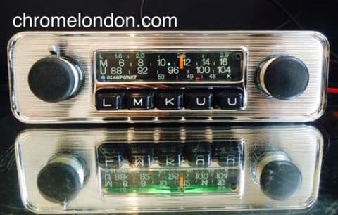 BLAUPUNKT FRANKFURT Vintage Chrome Classic Car FM Radio +MP3 seeVideo PORSCHE 911 914 912